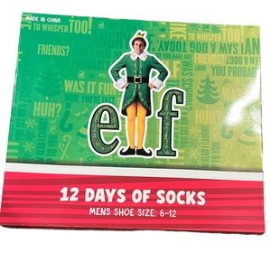 Christmas ELF‎ Movie 12 Days Of Socks Advent Calender Box